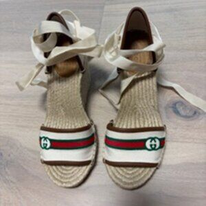 Gucci Espadrille Wedge Sandals